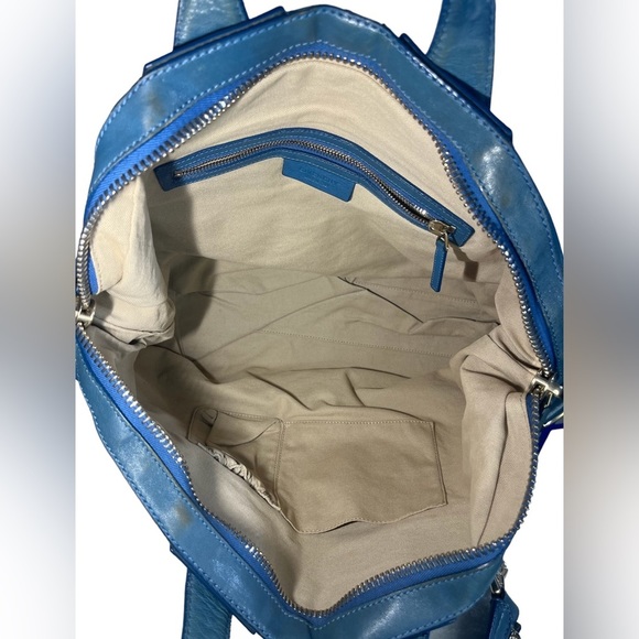 $1899 Retail Givenchy Nightingale Leather Blue Handbag satchel - Picture 9 of 13